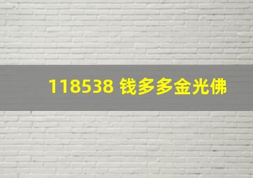 118538 钱多多金光佛